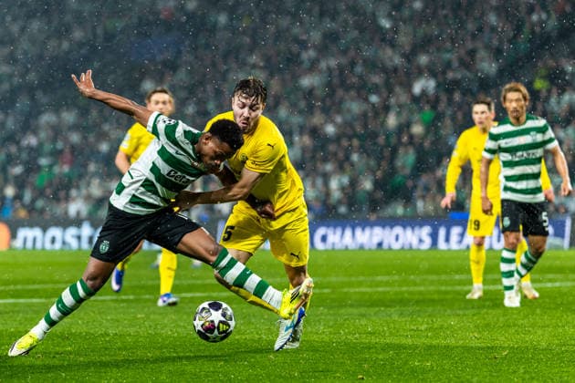 Uefa Champions League 2025 26 Sporting CP FK Bodø Glimt Geny Catamo of Sporting in action, with the ball during the UEFA Champions League 2025 26 League Round of 16, 2nd Leg match between Sporting CP and FK Bodø Glimt on Tuesday 17 March 2026 in Lisbon, Portugal Copyright: HMBxMedia CarlosxSilva