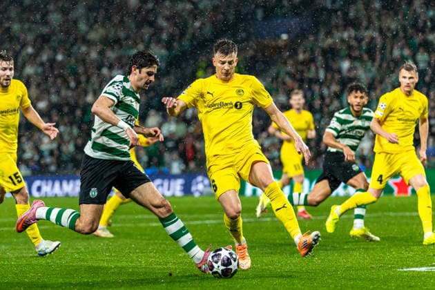 Uefa Champions League 2025 26 Sporting CP FK Bodø Glimt Trincão of Sporting in action, with the ball during the UEFA Champions League 2025 26 League Round of 16, 2nd Leg match between Sporting CP and FK Bodø Glimt on Tuesday 17 March 2026 in Lisbon, Portugal Copyright: HMBxMedia CarlosxSilva