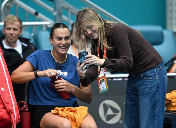 MIAMI GARDENS FL - MARCH 17: Aryna Sabalenka is seen on the practice court at The Miami Open held at Hard Rock Stadium on March 17, 2026 in Miami Gardens, Florida. Copyright: xmpi04 MediaPunchx