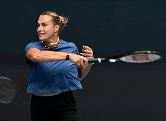 MIAMI GARDENS FL - MARCH 17: Aryna Sabalenka is seen on the practice court at The Miami Open held at Hard Rock Stadium on March 17, 2026 in Miami Gardens, Florida. Copyright: xmpi04 MediaPunchx