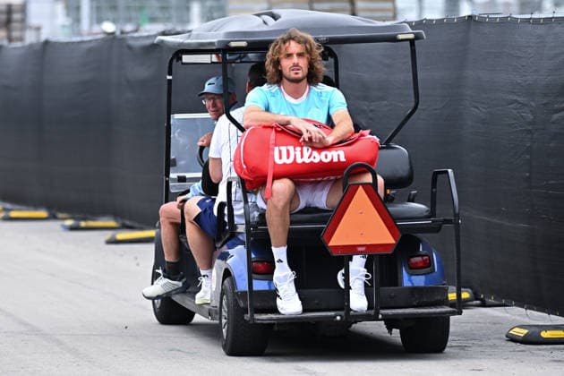 Itau Miami Open Stefanos Tsitsipas (GRE) during practice at the Tau Miami Open in Miami , USA, on March 17, 2026. Photo by Corinne Dubreuil ABACAPRESS.COM Miami United States  Copyright: xDubreuilxCorinne ABACAx