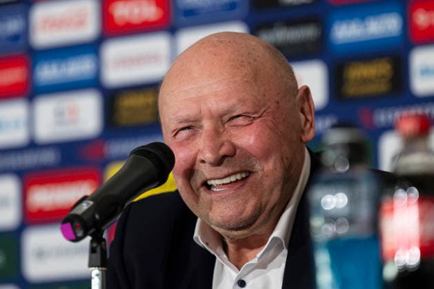 Czech head coach Miroslav Koubek speaks during the press conference, PK, Pressekonferenz to announce Czech national football team s roster for World Cup qualifying playoff matches, in Prague, Czech Republic, March 17, 2026. (CTKxPhoto MichalxKamaryt) CTKPhotoP2026031707805  CTKPhotoP2026031707805