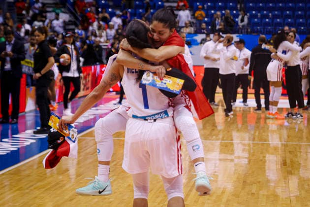 Sport Bilder des Tages #2 2026 World Cup Qualifying Tournament - Puerto Rico V New Zealand Pamela Rosado 5 and Tayra Melendez 1 of Puerto Rico celebrate after securing a spot at the FIBA Women s Basketball World Cup 2026 during the game at the 2026 FIBA World Cup Qualifying Tournament between Puerto Rico and New Zealand in San Juan, Puerto Rico, on March 17, 2026, at Coliseo Jose Miguel Agrelot. San Juan Puerto Rico  Copyright: xEdgardoxMedinax originalFilename:medinamillan-notitle260317_np4RN.jpg