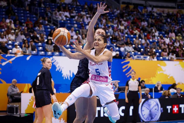 2026 World Cup Qualifying Tournament - Puerto Rico V New Zealand Pamela Rosado 5 of Puerto Rico plays during the 2026 FIBA World Cup Qualifying Tournament game between Puerto Rico and New Zealand at Coliseo Jose Miguel Agrelot in San Juan, Puerto Rico, on March 17, 2026. San Juan Puerto Rico  Copyright: xEdgardoxMedinax originalFilename:medinamillan-notitle260317_npqxc.jpg