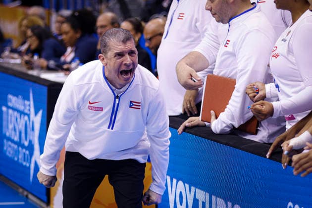 2026 World Cup Qualifying Tournament - Puerto Rico V New Zealand Gerardo Batista, head coach of Puerto Rico, celebrates during the game at the 2026 FIBA World Cup Qualifying Tournament between Puerto Rico and New Zealand at Coliseo Jose Miguel Agrelot in San Juan, Puerto Rico, on March 17, 2026. San Juan Puerto Rico  Copyright: xEdgardoxMedinax originalFilename:medinamillan-notitle260317_npvpf.jpg