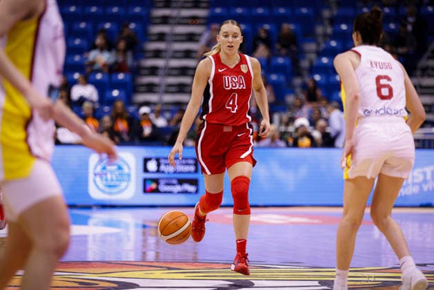 2026 World Cup Qualifying Tournament - USA V Spain Paige Bueckers 4 of the United States plays during the game at the 2026 FIBA World Cup Qualifying Tournament between the United States and Spain in San Juan, Puerto Rico, on March 17, 2026, at Coliseo Jose Miguel Agrelot. San Juan Puerto Rico  Copyright: xEdgardoxMedinax originalFilename:medinamillan-notitle260317_npXVh.jpg