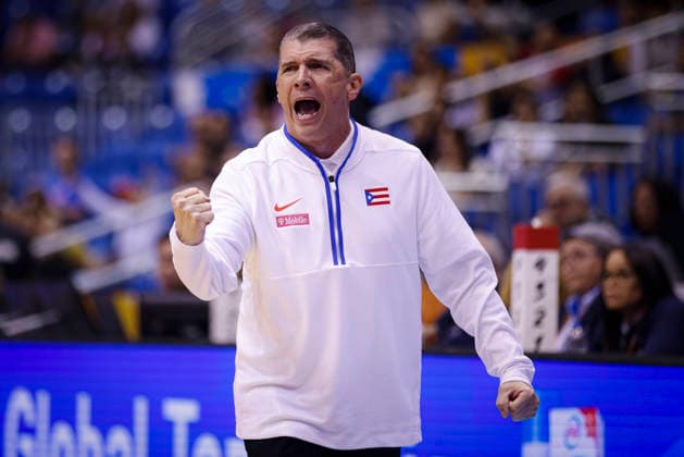 2026 World Cup Qualifying Tournament - Puerto Rico V New Zealand Gerardo Batista, head coach of Puerto Rico, celebrates during the game at the 2026 FIBA World Cup Qualifying Tournament between Puerto Rico and New Zealand at Coliseo Jose Miguel Agrelot in San Juan, Puerto Rico, on March 17, 2026. San Juan Puerto Rico  Copyright: xEdgardoxMedinax originalFilename:medinamillan-notitle260317_npjLv.jpg