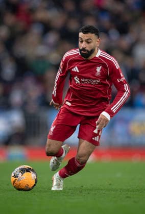 Liverpool v Brighton & Hove Albion - Emirates FA Cup Fourth Round LIVERPOOL, ENGLAND - FEBRUARY 14: Mohamed Salah of Liverpool in action during the Emirates FA Cup Fourth Round match between Liverpool and Brighton & Hove Albion on February 14, 2026 in Liverpool, England. Mohamed Salah Liverpool Anfield England United Kingdom Copyright: xVisionhausx 776452854