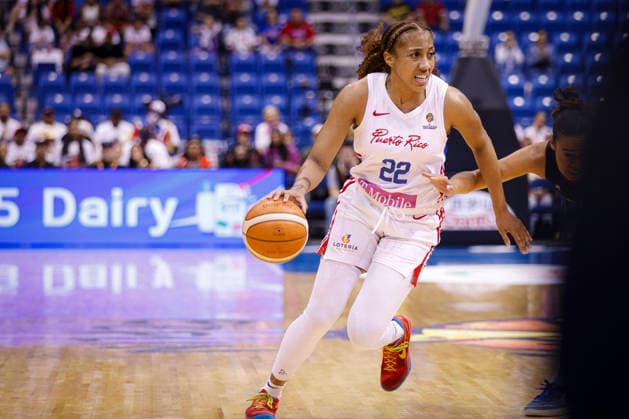 2026 World Cup Qualifying Tournament - Puerto Rico V New Zealand Arella Guirantes 22 of Puerto Rico plays during the game at the 2026 FIBA World Cup Qualifying Tournament between Puerto Rico and New Zealand at Coliseo Jose Miguel Agrelot in San Juan, Puerto Rico, on March 17, 2026. San Juan Puerto Rico  Copyright: xEdgardoxMedinax originalFilename:medinamillan-notitle260317_npmd5.jpg