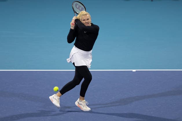 2026 Miami Open Presented By Itau - Day 1 Katerina Siniakova of Czechia competes against Camila Osorio of Colombia during their first-round match on Day 1 of the Miami Open at Hard Rock Stadium in Miami Gardens, Florida, on March 17, 2026. Miami Gardens FL United States  Copyright: xMauricioxPaizx originalFilename:paiz-miamiope260317_npQkd.jpg