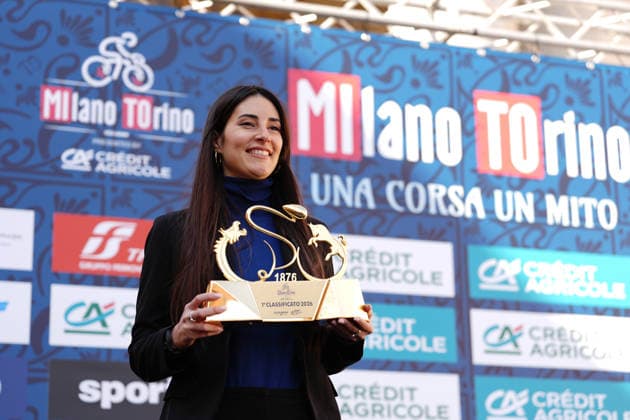 The trophy during the men s elite one-day Milano-Torino cycling race from Rho to Superga, Italy, Wednesday, March 18, 2026. - Cycling.  Copyright: xMassimoxPaolone LaPressex