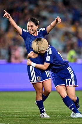 SOCCER ASIAN CUP WOMEN SOUTH KOREA JAPAN, Fuka Nagano of Japan (left) celebrates with Maika Hamano after setting up a goal during the AFC Women s Asian Cup Semi Final 2 between Korea Republic and Japan at Stadium Australia in Sydney, Wednesday, March 18, 2026. ( NO ARCHIVING, EDITORIAL USE ONLY SYDNEY NEW SOUTH WALES AUSTRALIA  Copyright: xDANxHIMBRECHTSx 20260318163384273926