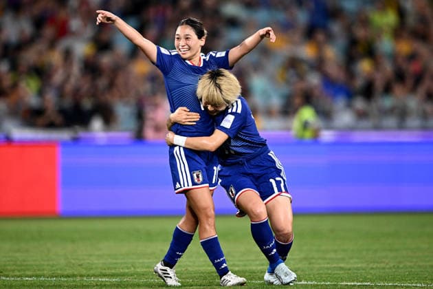 SOCCER ASIAN CUP WOMEN SOUTH KOREA JAPAN, Fuka Nagano of Japan (left) celebrates with Maika Hamano after setting up a goal during the AFC Women s Asian Cup Semi Final 2 between Korea Republic and Japan at Stadium Australia in Sydney, Wednesday, March 18, 2026. ( NO ARCHIVING, EDITORIAL USE ONLY SYDNEY NEW SOUTH WALES AUSTRALIA  Copyright: xDANxHIMBRECHTSx 20260318124478218610