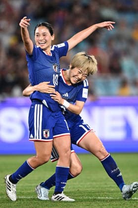 SOCCER ASIAN CUP WOMEN SOUTH KOREA JAPAN, Fuka Nagano of Japan (left) celebrates with Maika Hamano after setting up a goal during the AFC Women s Asian Cup Semi Final 2 between Korea Republic and Japan at Stadium Australia in Sydney, Wednesday, March 18, 2026. ( NO ARCHIVING, EDITORIAL USE ONLY SYDNEY NEW SOUTH WALES AUSTRALIA  Copyright: xDANxHIMBRECHTSx 20260318189046367524