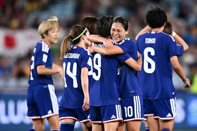 SOCCER ASIAN CUP WOMEN SOUTH KOREA JAPAN, Riko Ueki of Japan (left) celebrates with Fuka Nagano after scoring a goal during the AFC Women s Asian Cup Semi Final 2 between Korea Republic and Japan at Stadium Australia in Sydney, Wednesday, March 18, 2026. ( NO ARCHIVING, EDITORIAL USE ONLY SYDNEY NEW SOUTH WALES AUSTRALIA  Copyright: xDANxHIMBRECHTSx 20260318179206443394