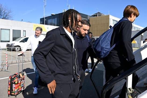 Freiburg v KRC Genk - UEFA Europa League Media Activities 18 03 2026 MAASTRICHT, BELGIUM - MARCH 18 : Kayembe Dito Joris defender of KRC Genk pictured at the Maastricht Aachen airport before departure for the UEFA Europa League 2025 26 round of 16 match second leg between Freiburg and KRC Genk on March 18, 2026 in Maastricht, Belgium, 18 03 2026 Maastricht Belgium  Copyright: xDhax