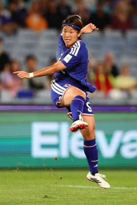 Hana Takahashi of Japan shoots on goal during the AFC Womens Asian Cup 2026 Semi Final match between Korea DPR Women and Japan Women at Stadium Australia, Sydney, Australia on 18 March 2026. Copyright: xPeterxDovganx 44680007