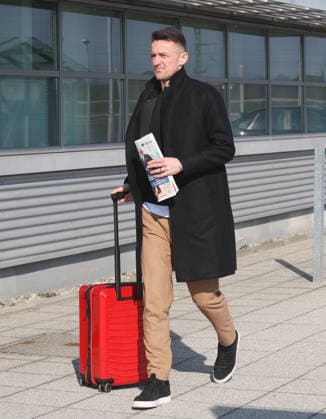 Stuttgart , Departure VfB Stuttgart for Europa League match in Porto , Christian Gentner