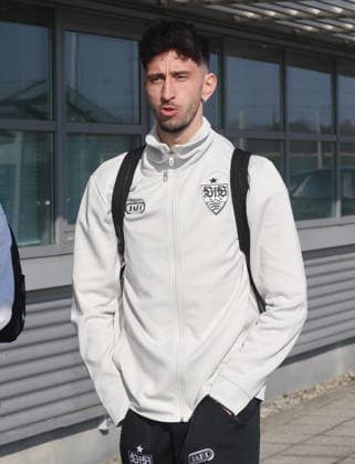 Stuttgart , Departure VfB Stuttgart for Europa League match in Porto , Atakan Karazor