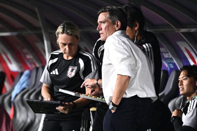 SOCCER ASIAN CUP WOMEN SOUTH KOREA JAPAN, Japan assistant coach Leah Blayney (left) and head coach Nils Neilson during the AFC Women s Asian Cup Semi Final 2 between Korea Republic and Japan at Stadium Australia in Sydney, Wednesday, March 18, 2026. ( NO ARCHIVING, EDITORIAL USE ONLY SYDNEY NEW SOUTH WALES AUSTRALIA  Copyright: xDANxHIMBRECHTSx 20260318196667960240
