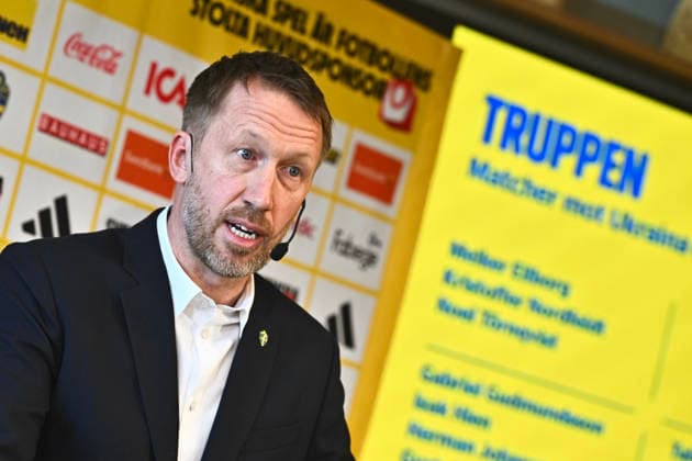 STOCKHOLM, SWEDEN 20260318 National coach Graham Potter presents the mens national team squad for the World Cup playoff STOCKHOLM SWEDEN x10090x  Copyright: xClaudioxBresciani TTx GRAHAM POTTER PRESENTERAR TRUPPEN TILL VM-PLAYOFF