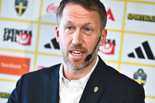 STOCKHOLM, SWEDEN 20260318 National coach Graham Potter presents the mens national team squad for the World Cup playoff STOCKHOLM SWEDEN x10090x  Copyright: xClaudioxBresciani TTx GRAHAM POTTER PRESENTERAR TRUPPEN TILL VM-PLAYOFF