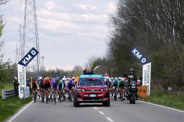 Start he race during the men s elite one-day Milano-Torino cycling race from Rho to Superga, Italy, Wednesday, March 18, 2026. - Cycling.  Copyright: xFabioxFerrari LaPressex