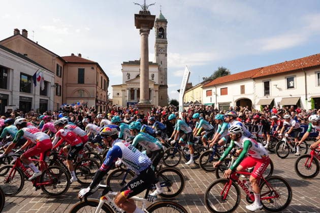 Start the race during the men s elite one-day Milano-Torino cycling race from Rho to Superga, Italy, Wednesday, March 18, 2026. - Cycling.  Copyright: xMassimoxPaolone LaPressex