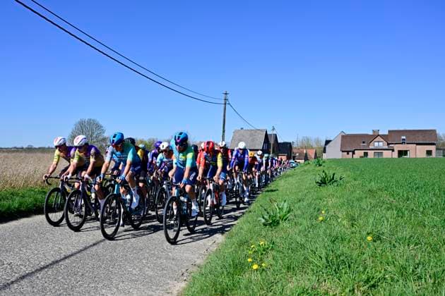 Danilith Nokere Koerse 2026 Cycling Race NOKERE, BELGIUM - MARCH 18 : illustration picture peloton during the 79th edition of Danilith Nokere Koerse an UCI ProSeries 1.Pro one day cycling road race for Men Elite of km with start in Deinze and finish in Nokere on March 18, 2026 in Nokere, Belgium, 18 03 2026 ( Motordriver Danilith Nokere Koerse Cycling Race - Nokere Belgium  Copyright: xJanxDexMeuleneirx