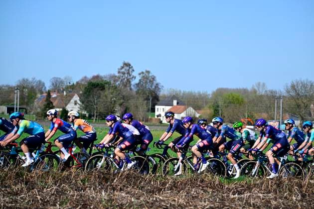 Danilith Nokere Koerse 2026 Cycling Race NOKERE, BELGIUM - MARCH 18 : illustration picture peloton during the 79th edition of Danilith Nokere Koerse an UCI ProSeries 1.Pro one day cycling road race for Men Elite of km with start in Deinze and finish in Nokere on March 18, 2026 in Nokere, Belgium, 18 03 2026 ( Motordriver Danilith Nokere Koerse Cycling Race - Nokere Belgium  Copyright: xJanxDexMeuleneirx