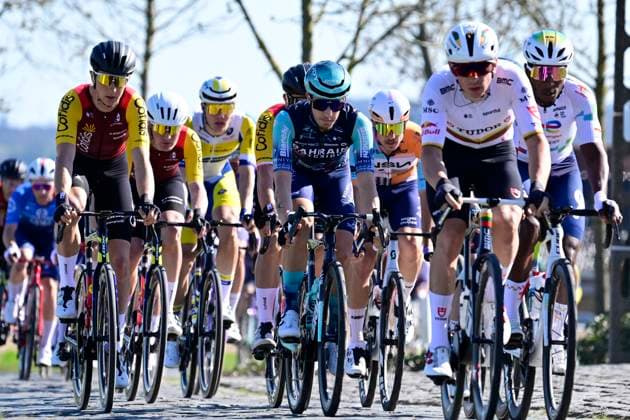 Danilith Nokere Koerse 2026 Cycling Race NOKERE, BELGIUM - MARCH 18 : rider of team Bahrain - Victorious during the 79th edition of Danilith Nokere Koerse an UCI ProSeries 1.Pro one day cycling road race for Men Elite of km with start in Deinze and finish in Nokere on March 18, 2026 in Nokere, Belgium, 18 03 2026 ( Motordriver Danilith Nokere Koerse Cycling Race - Nokere Belgium  Copyright: xJanxDexMeuleneirx