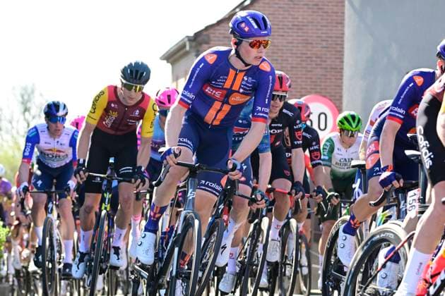 Danilith Nokere Koerse 2026 Cycling Race NOKERE, BELGIUM - MARCH 18 : rider of team Team Picnic PostNL during the 79th edition of Danilith Nokere Koerse an UCI ProSeries 1.Pro one day cycling road race for Men Elite of km with start in Deinze and finish in Nokere on March 18, 2026 in Nokere, Belgium, 18 03 2026 ( Motordriver Danilith Nokere Koerse Cycling Race - Nokere Belgium  Copyright: xJanxDexMeuleneirx