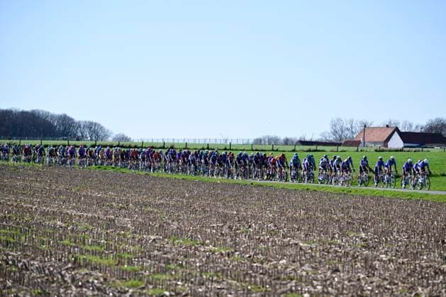 Danilith Nokere Koerse 2026 Cycling Race NOKERE, BELGIUM - MARCH 18 : illustration picture peloton during the 79th edition of Danilith Nokere Koerse an UCI ProSeries 1.Pro one day cycling road race for Men Elite of km with start in Deinze and finish in Nokere on March 18, 2026 in Nokere, Belgium, 18 03 2026 ( Motordriver Danilith Nokere Koerse Cycling Race - Nokere Belgium  Copyright: xJanxDexMeuleneirx