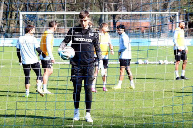 DEU, DFL, 2 FBL Hertha BSC, Training, 18 03 2026, Sportforum, Berlin, DEU, DFL, 2 FBL Hertha BSC, Training, im Bild Tjark Ernst Hertha BSC Berlin 1 DFL regulations prohibit any use of Photographs as image sequences and or quasi video nordphotoxGmbHx xEngler nph00076