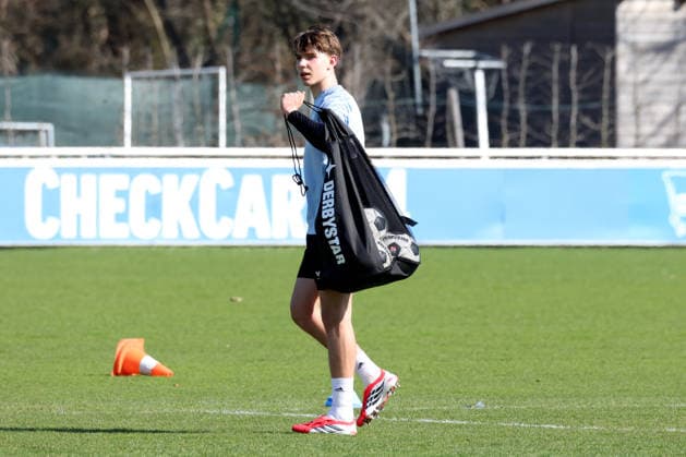 DEU, DFL, 2 FBL Hertha BSC, Training, 18 03 2026, Sportforum, Berlin, DEU, DFL, 2 FBL Hertha BSC, Training, im Bild Kennet Eichhorn Hertha BSC Berlin 23 DFL regulations prohibit any use of Photographs as image sequences and or quasi video nordphotoxGmbHx xEngler nph00076