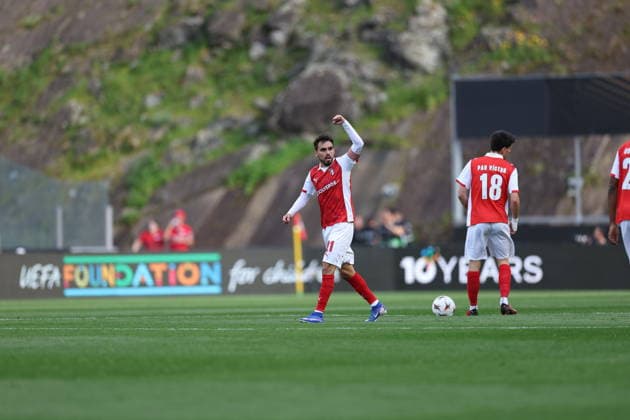 March 18, 2026, Braga, Braga, Portugal: Braga, Portugal - March 18, 2026 - Ricardo Horta of Sc Braga celebrates goal during the UEFA Europa League match between SC Braga and Ferencvaros at Estadio Municipal de Braga Braga Portugal - ZUMAe141 20260318_zsp_e141_001 Copyright: xLuisxEirasx