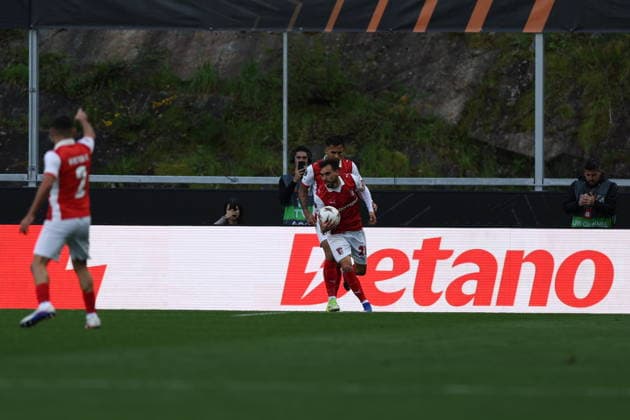 March 18, 2026, Braga, Braga, Portugal: Braga, Portugal - March 18, 2026 - Ricardo Horta of Sc Braga celebrates goal during the UEFA Europa League match between SC Braga and Ferencvaros at Estadio Municipal de Braga Braga Portugal - ZUMAe141 20260318_zsp_e141_005 Copyright: xLuisxEirasx