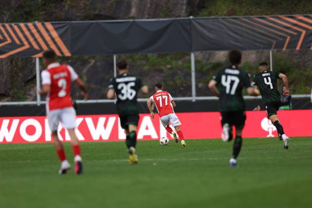 March 18, 2026, Braga, Braga, Portugal: Braga, Portugal - March 18, 2026 - Gabri Martinez of Sc Braga in action during the UEFA Europa League match between SC Braga and Ferencvaros at Estadio Municipal de Braga Uefa Europa League SC Braga X Ferencvaros  - ZUMAe141 20260318_zsp_e141_031 Copyright: xLuisxEirasx