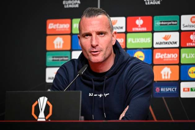 Freiburg v KRC Genk - UEFA Europa League Media Activities 18 03 2026 FREIBURG, GERMANY - MARCH 18 : Hayen Nicky head coach of KRC Genk talking to the press during a press conference, PK, Pressekonferenz ahead of the UEFA Europa League 2025 26 round of 16 match second leg between Freiburg and KRC Genk on March 18, 2026 in Freiburg, Germany, 18 03 2026 Freiburg Germany  Copyright: xDhax
