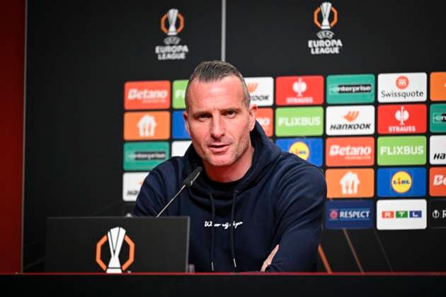 Freiburg v KRC Genk - UEFA Europa League Media Activities 18 03 2026 FREIBURG, GERMANY - MARCH 18 : Hayen Nicky head coach of KRC Genk talking to the press during a press conference, PK, Pressekonferenz ahead of the UEFA Europa League 2025 26 round of 16 match second leg between Freiburg and KRC Genk on March 18, 2026 in Freiburg, Germany, 18 03 2026 Freiburg Germany  Copyright: xDhax