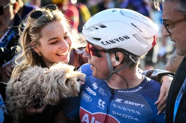 Belgian Jasper Philipsen of Alpecin-Premier Tech and pictured after winning the Nokere Koerse one day cycling race for men elite, 186,4 km from Deinze to Nokere, Kruisem on Wednesday 18 March 2026. ELIASxROM  x168019386x