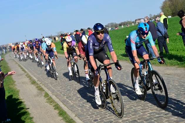 Danilith Nokere Koerse 2026 Cycling Race NOKERE, BELGIUM - MARCH 18 : illustration picture peloton during the 79th edition of Danilith Nokere Koerse an UCI ProSeries 1.Pro one day cycling road race for Men Elite of km with start in Deinze and finish in Nokere on March 18, 2026 in Nokere, Belgium, 18 03 2026 ( Motordriver Danilith Nokere Koerse Cycling Race - Nokere Belgium  Copyright: xJanxDexMeuleneirx