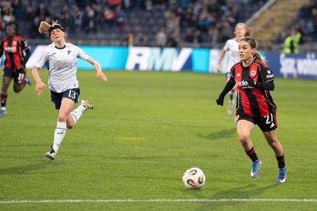 18 03 2026, xhfmx, Soccer Google Pixel Women Bundesliga, Eintracht Frankfurt TSG Hoffenheim v l Ereleta Memeti Eintracht Frankfurt Women DFL DFB REGULATIONS PROHIBIT ANY USE OF PHOTOGRAPHS as IMAGE SEQUENCES and or QUASI VIDEO Frankfurt am Main