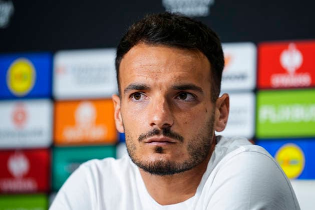 March 18, 2026, Sevilla, Sevilla, SPAIN: Pedro Chirivella of Panathinaikos FC attends a press conference, PK, Pressekonferenz following the UEFA Europa League 2025 26 Round of 16 Second Leg match between Real Betis Balompie and Panathinaikos AO at La Cartuja Stadium on March 18, 2026 in Sevilla, Spain. Panathinaikos AO Press Conference - UEFA Europa League  - ZUMAa181 20260318_zaa_a181_029 Copyright: xJoaquinxCorcherox