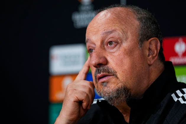 March 18, 2026, Sevilla, Sevilla, SPAIN: Rafael Benitez, head coach Panathinaikos FC, attends a press conference, PK, Pressekonferenz following the UEFA Europa League 2025 26 Round of 16 Second Leg match between Real Betis Balompie and Panathinaikos AO at La Cartuja Stadium on March 18, 2026 in Sevilla, Spain. Sevilla SPAIN - ZUMAa181 20260318_zaa_a181_027 Copyright: xJoaquinxCorcherox