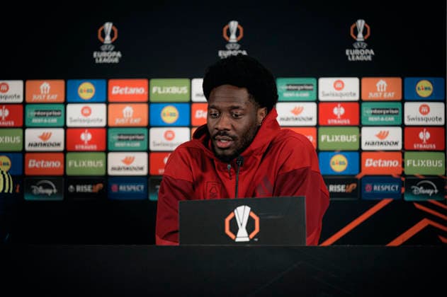 Nottingham Forest press conference, PK, Pressekonferenz - UEFA Europa League Herning, Denmark - March 18: Head coach Vitor Pereira and Ola Aina of Nottingham Forest during a press conference ahead of their match against FC Midtjylland in UEFA Europa League at MCH Arena Herning MCH Arena Denmark Copyright: xDANIELxSTENTZx