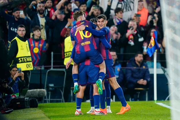 ESP: FC Barcelona, Barca - Newcastle. UEFA Champions League. Round of 8, second leg. Marc Bernal of FC Barcelona celebrates the 2-1 during the UEFA Champions League match, match day Round of 8, second leg, between FC Barcelona and Newcastle, Spotify Camp Nou Stadium on March 18, 2026 in Barcelona, Spain. kpng Copyright: xSergioxRuizx xImagox PS_260318_BAR_NEW_014