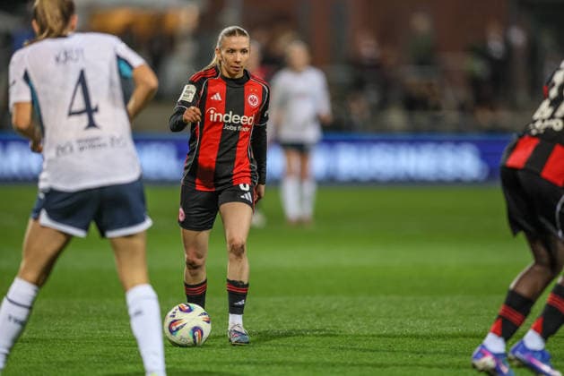 GER, Frankfurt, Eintracht Frankfurt vs TSG Hoffenheim, Google Pixel Bundesliga, Football, DFB, Season 2025 2026, Stadion am Brentanobad, 15 Matchday in picture Elisa Senß Eintracht Frankfurt Women 6 DFB DFL REGULATIONS PROHIBIT ANY USE OF PHOTOGRAPHS AS IMAGE SEQUENCES AND OR QUASI VIDEO, 18 03 2026 Copyright: HMBxMedia HendrikxHamelau