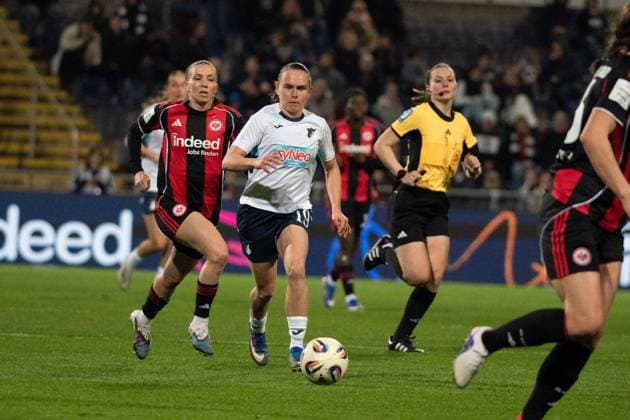 FRANKFURT, GERMANY - MARCH 18: Marie Steiner (19 TSG Hoffenheim Frauen) during the Google Pixel Frauen-Bundesliga between Eintracht Frankfurt and TSG Hoffenheim at Stadion am Brentanobad on March 18, 2026 in Frankfurt, Germany. (Photo by Qianru Zhang Press Photo) Copyright: xQianruxZhang SPPx Sportspressphoto_SPR113132