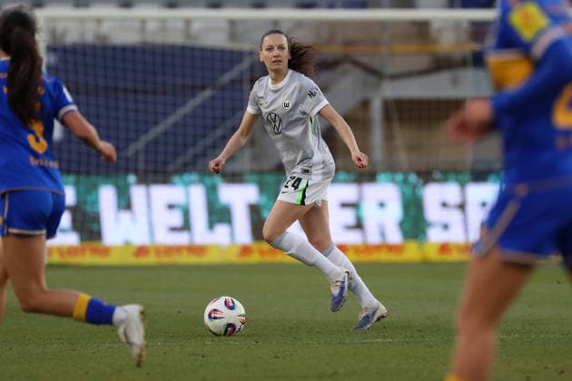 Jena vs VfL vs BL Women Jena, 18 03 2026, Football, Women, Google Pixel Bundesliga, Season 2025 2026, FC Carl Zeiss Jena vs VfL Wolfsburg, Joelle Wedemeyer VfL Wolfsburg Ernst Abbe Sportplatz Germany